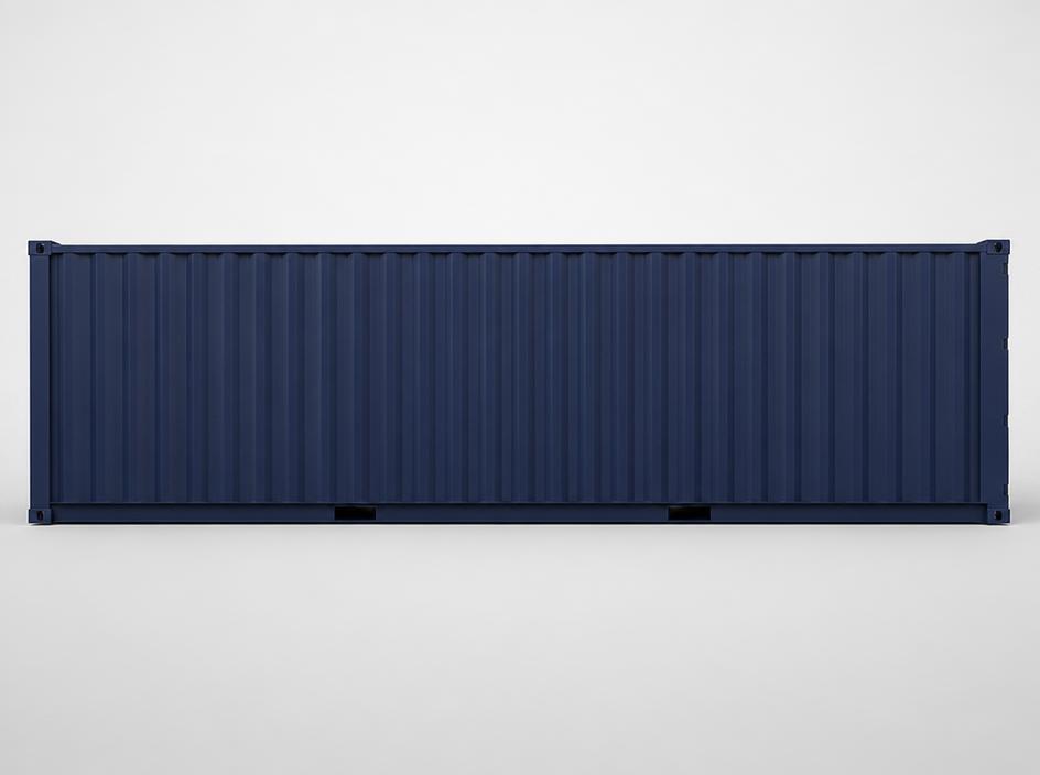 40ft shipping container in navy blue